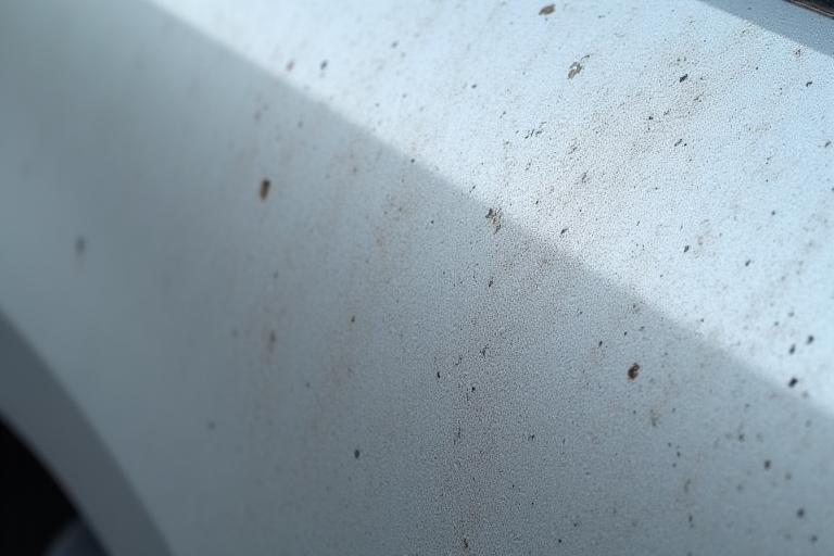 Matter und stumpfer Autolack vor der Politur.